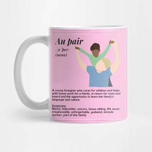 Au pair definition female pink Mug